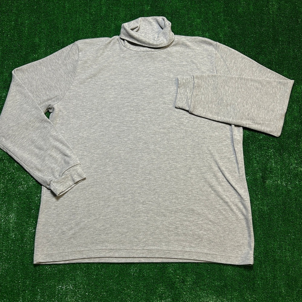 Vintage 90s Charter Club Classics Turtleneck Long Sleeve Cotton Heather Gray XL